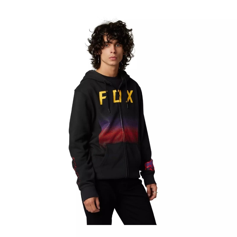 Fox Racing Hoodie Mens XL Black Fgmnt  Full Zip Race  Hood Motorcross Logo